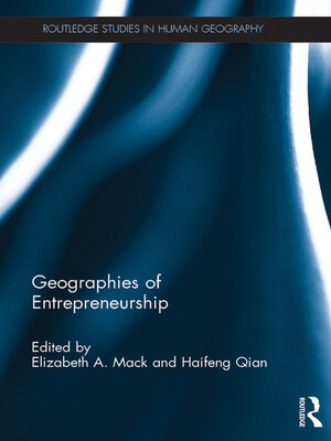 cover image of Geographies of Entrepreneurship